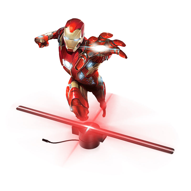 Two Blades 3D Holographic Naked Eye Stereo 3D Hologram Fan Top Sale for Outdoor Indoor OEM Education 42cm 224LED