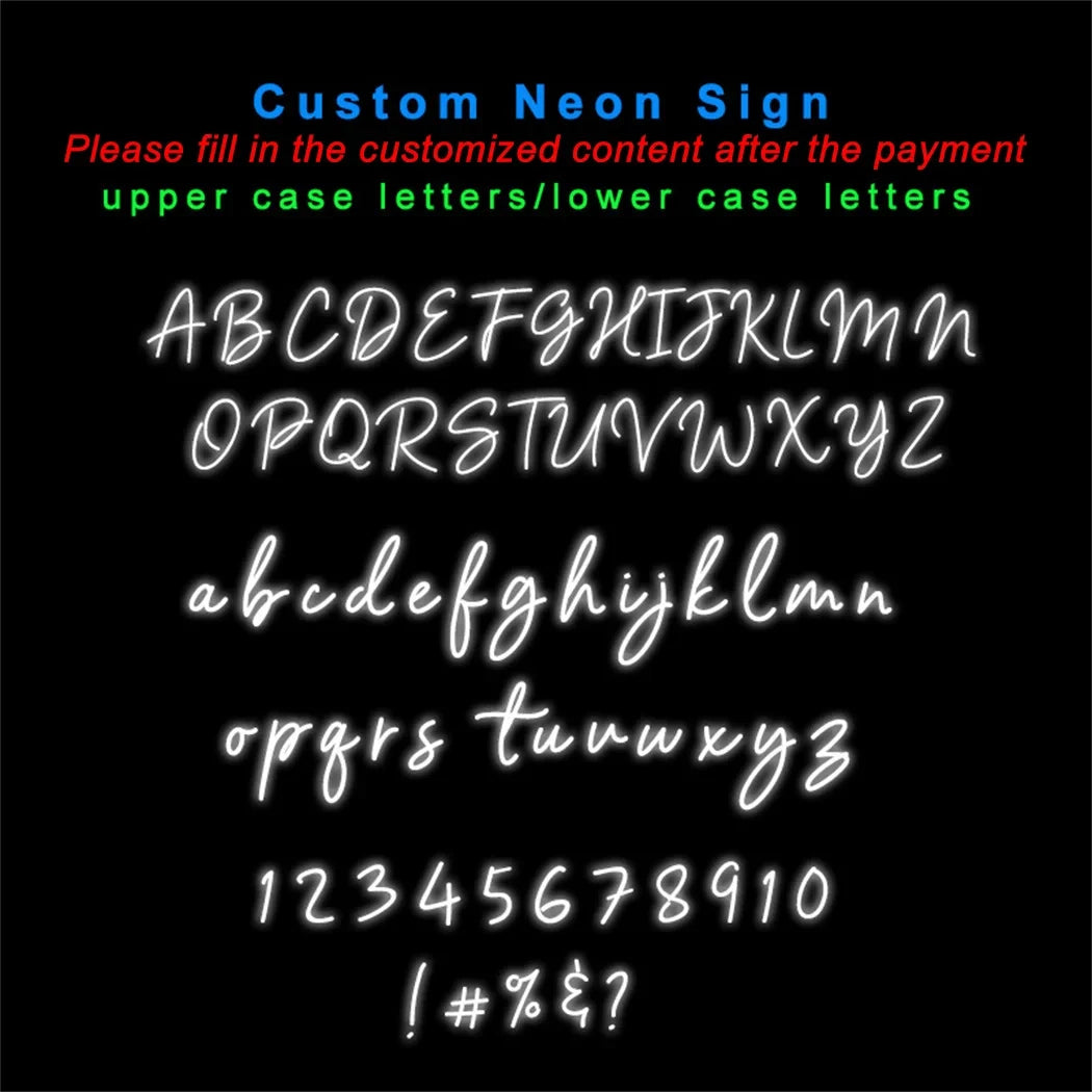 Custom LED Neon Sign USB Dimmable Personalized Name | Perfect Decorative Wall Lighting for Bedroom Home Party Wedding Gifts