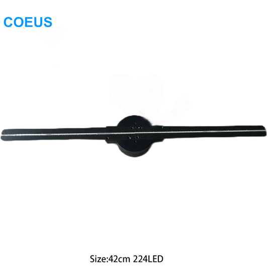 Two Blades 3D Holographic Naked Eye Stereo 3D Hologram Fan Top Sale for Outdoor Indoor OEM Education 42cm 224LED