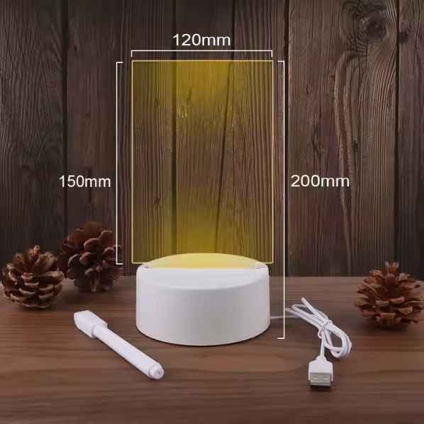 Modern LED Night Light with Message Board