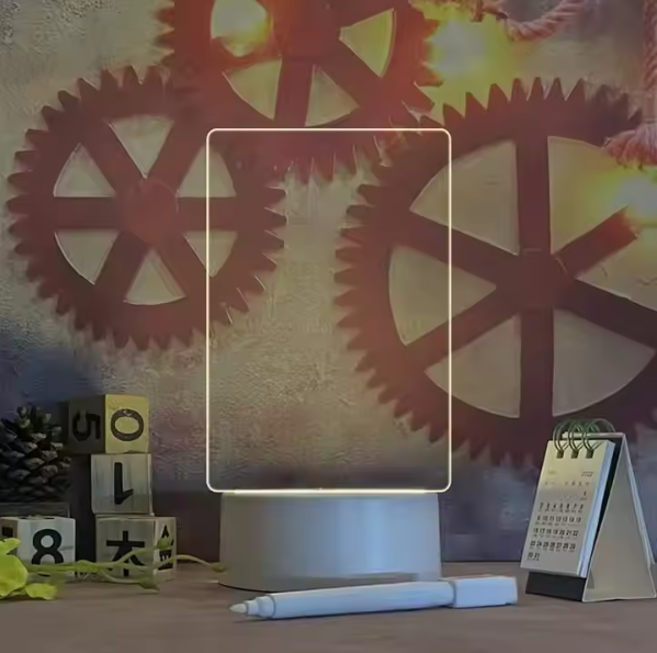 Modern LED Night Light with Message Board
