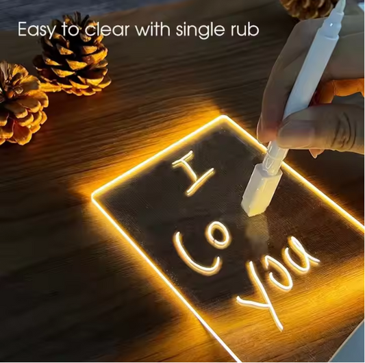 Modern LED Night Light with Message Board